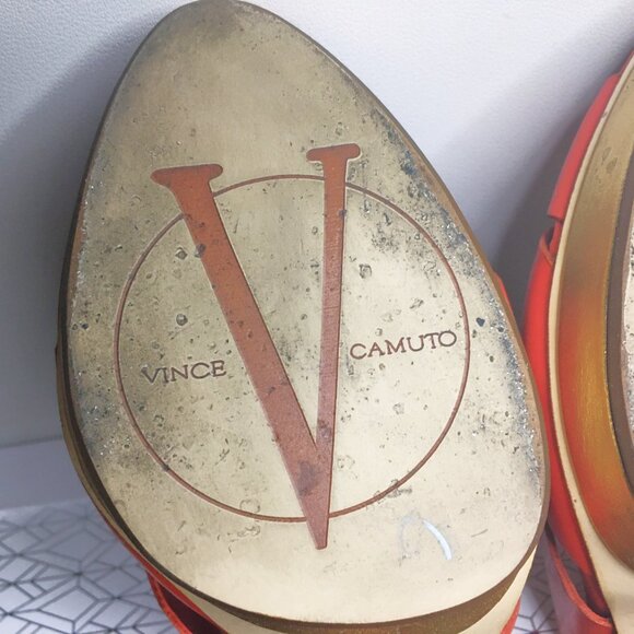 VINCE CAMUTO Peep Toe Slide-on Mules Heels - Size 8 - Picture 13 of 15